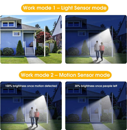 Solar Street Lights Outdoor, Cool White/Warm White Solar Street Light Dusk to Dawn/Motion Sensor, 1300LM IP65 Waterproof, Dimmable Remote Control - Outdoor Solar Outlet