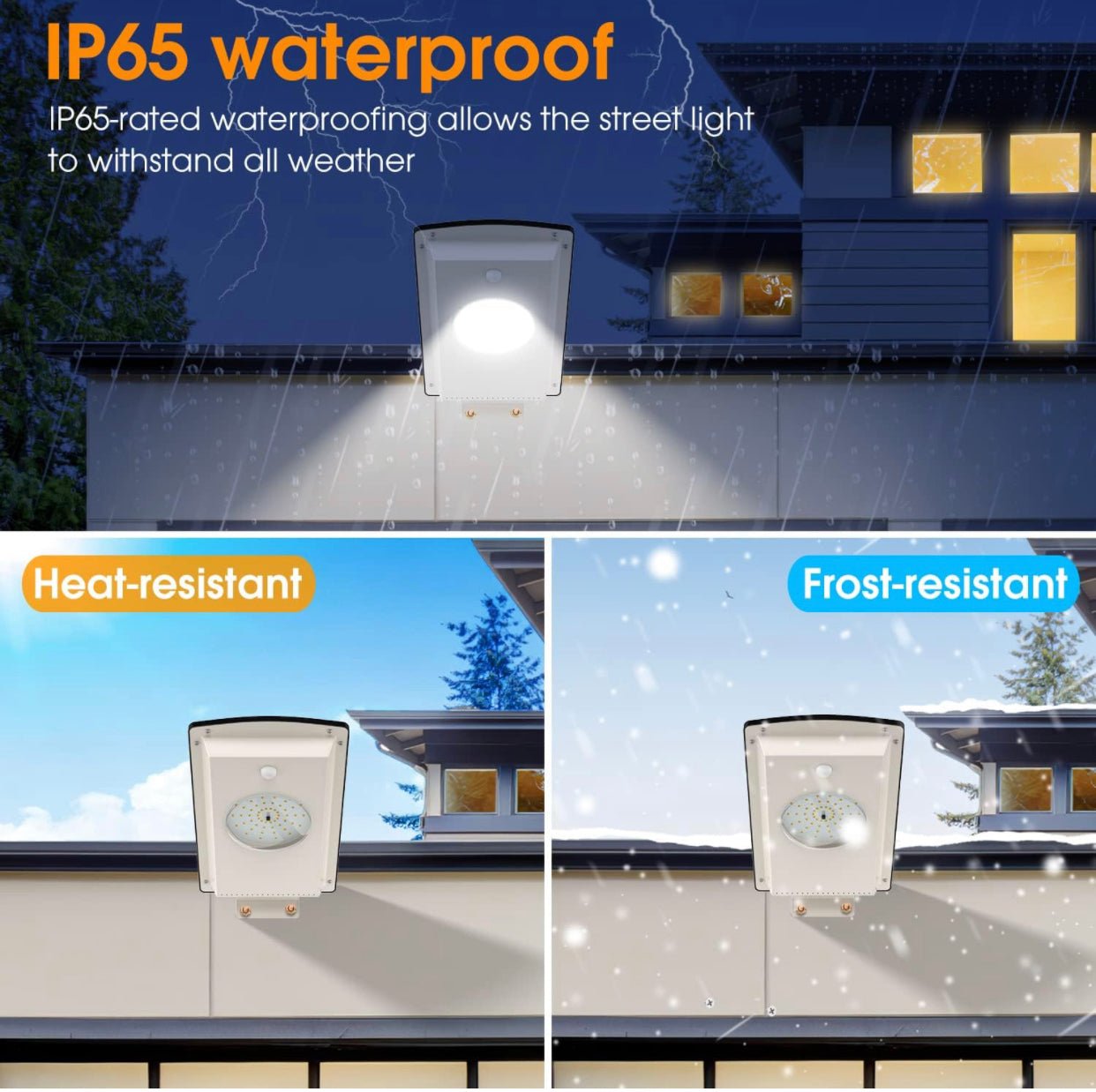 Solar Street Lights Outdoor, Cool White/Warm White Solar Street Light Dusk to Dawn/Motion Sensor, 1300LM IP65 Waterproof, Dimmable Remote Control - Outdoor Solar Outlet