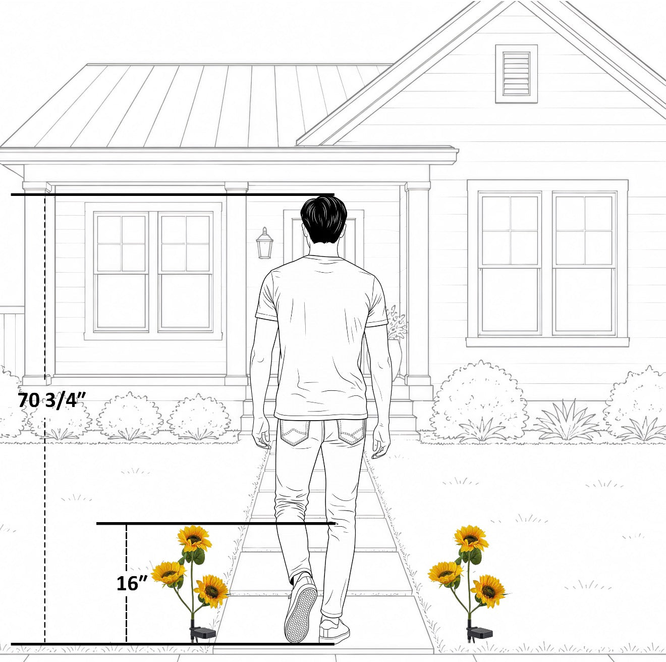 Solar Sunflower Lights 3 Pack with 9 Sunflower Lights - Outdoor Solar Outlet