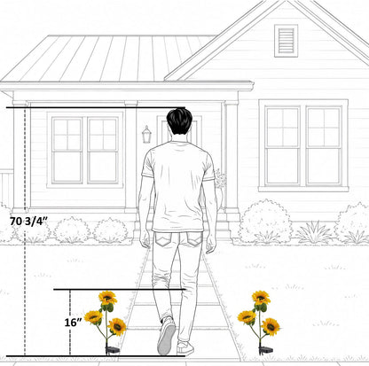 Solar Sunflower Lights 3 Pack with 9 Sunflower Lights - Outdoor Solar Outlet