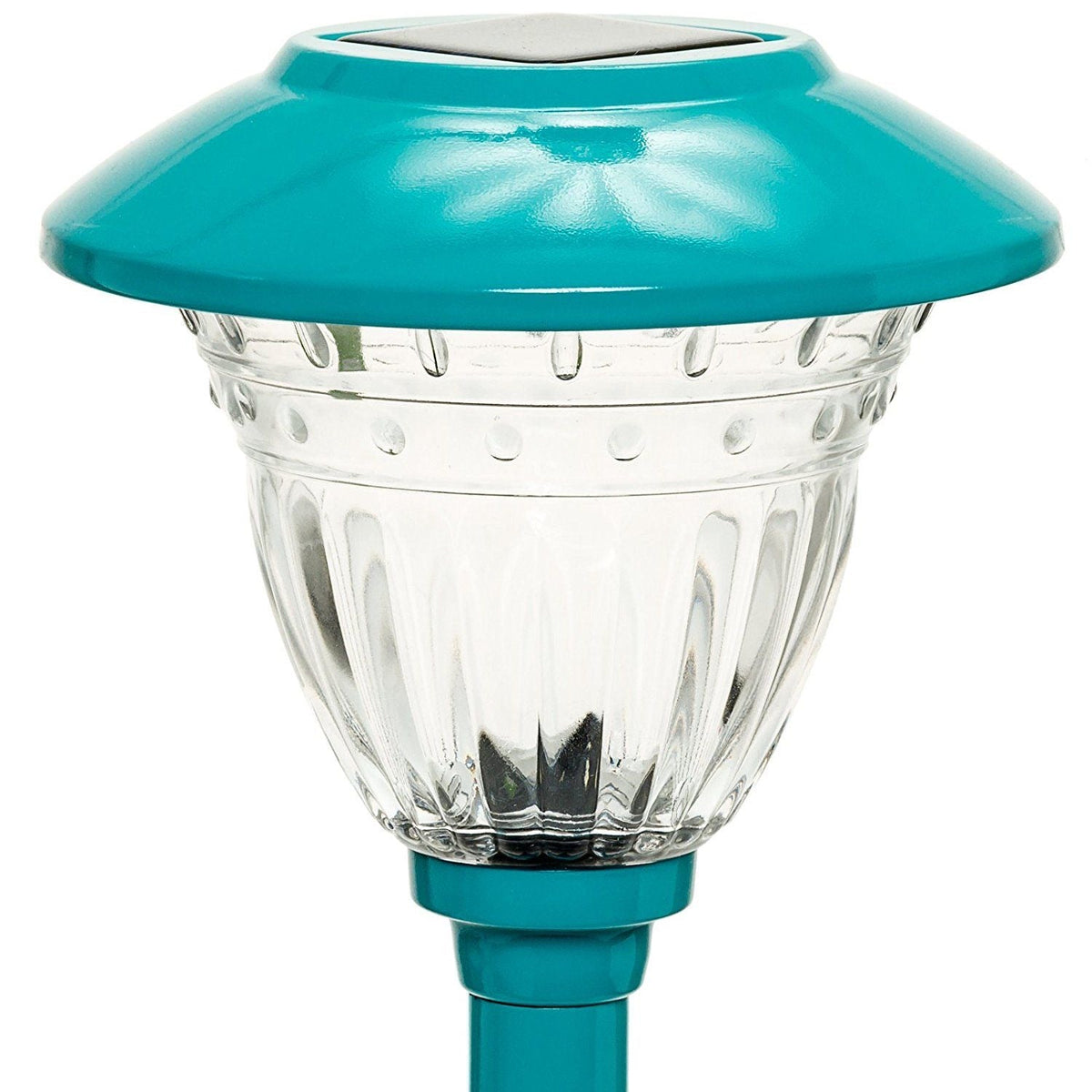 10 Pack Solar Pathway LED Lights Outdoor-Stainless Steel ( Turquoise ) - Outdoor Solar Outlet