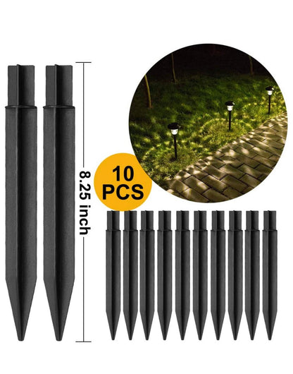 10x Path Light Replacement Stakes Ground Solar Light Spikes for Garden Lamps - Outdoor Solar Outlet