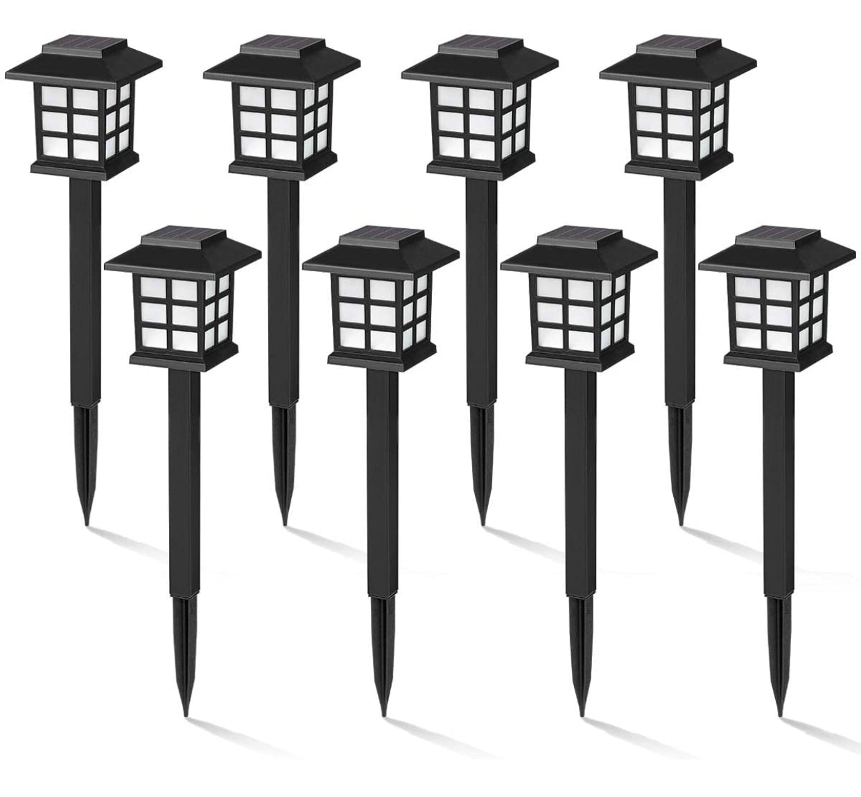 12 Pack Solar Pathway Lights Outdoor, Waterproof Outdoor Solar Lights-Asian Style - Outdoor Solar Outlet