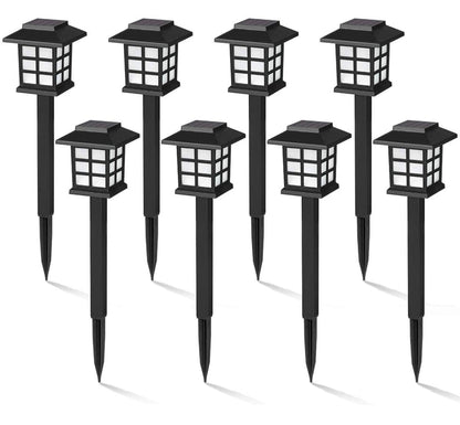 12 Pack Solar Pathway Lights Outdoor, Waterproof Outdoor Solar Lights-Asian Style - Outdoor Solar Outlet