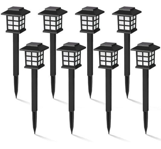 12 Pack Solar Pathway Lights Outdoor, Waterproof Outdoor Solar Lights-Asian Style - Outdoor Solar Outlet