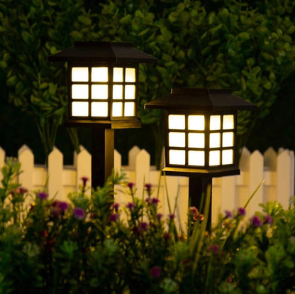 12 Pack Solar Pathway Lights Outdoor, Waterproof Outdoor Solar Lights-Asian Style - Outdoor Solar Outlet