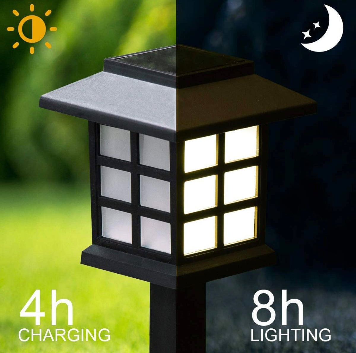 12 Pack Solar Pathway Lights Outdoor, Waterproof Outdoor Solar Lights-Asian Style - Outdoor Solar Outlet