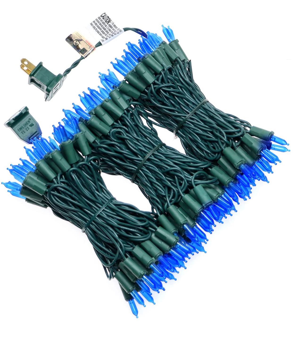 150 LED Christmas Lights, 50 FT Green/White Wire - Outdoor Solar Outlet
