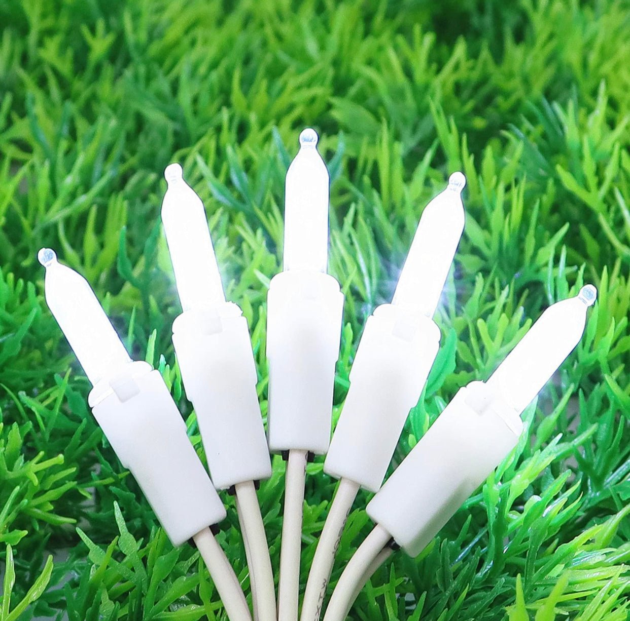 150 LED Christmas Lights, 50 FT Green/White Wire - Outdoor Solar Outlet