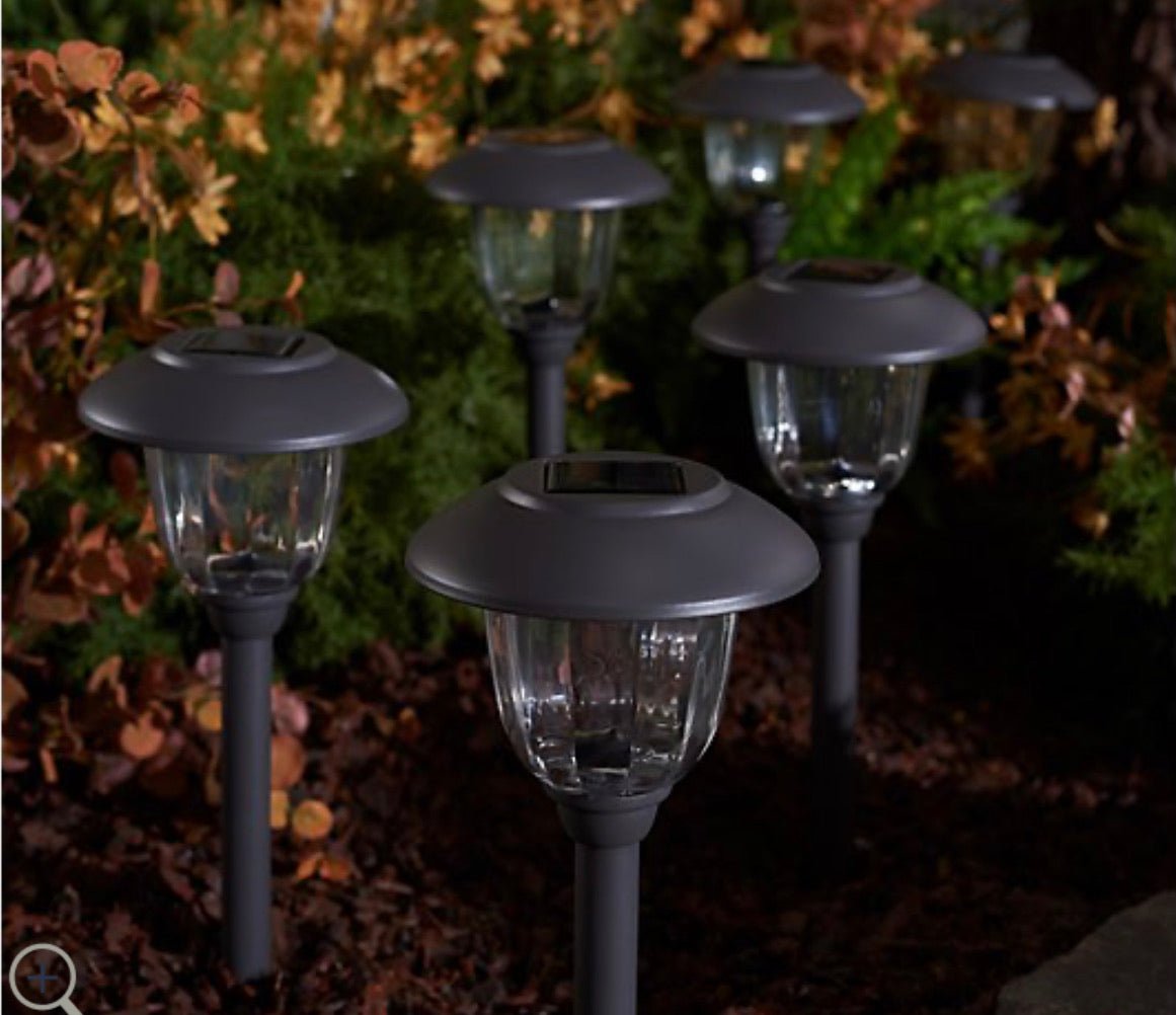 16-Piece Solar Pathway Lights Glass and Aluminum, 16 Lumen - Powered by Energizer - Outdoor Solar Outlet
