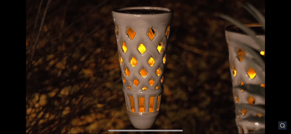 2 Pack Energizer LED Ceramic Solar Tiki Torch Lights Flickering Lights Color:WHITE - Outdoor Solar Outlet