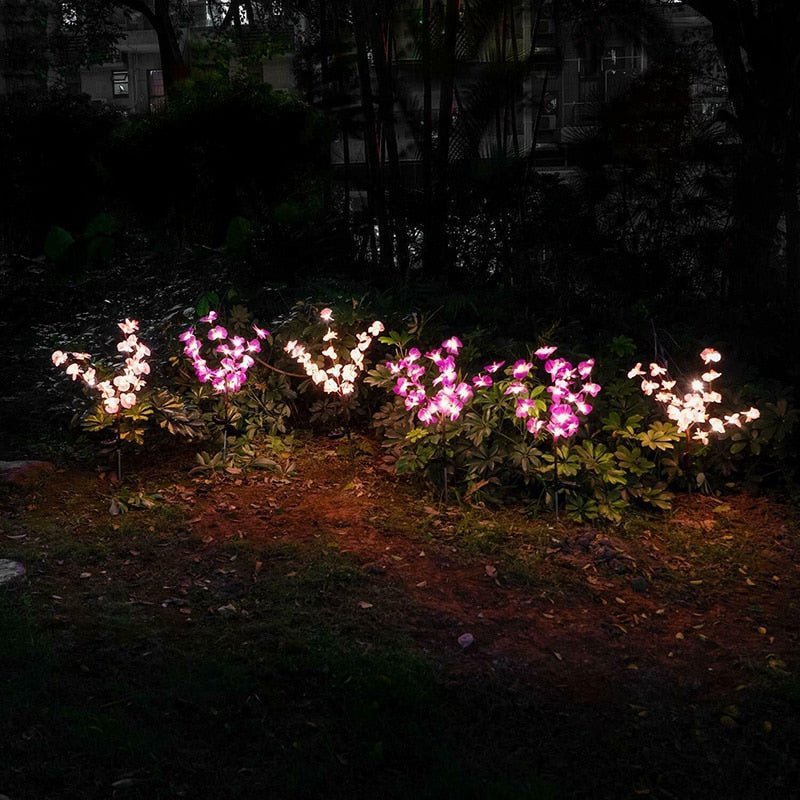 2 Pack Solar Orchid Flower Lights -40 Flowers - Outdoor Solar Outlet