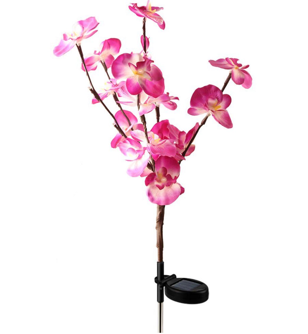 2 Pack Solar Orchid Flower Lights -40 Flowers - Outdoor Solar Outlet
