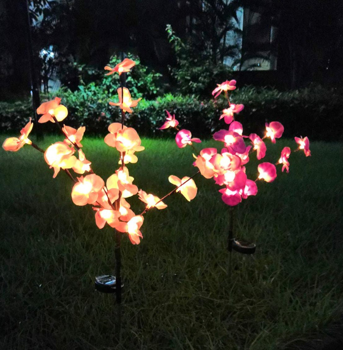 2 Pack Solar Orchid Flower Lights -40 Flowers - Outdoor Solar Outlet