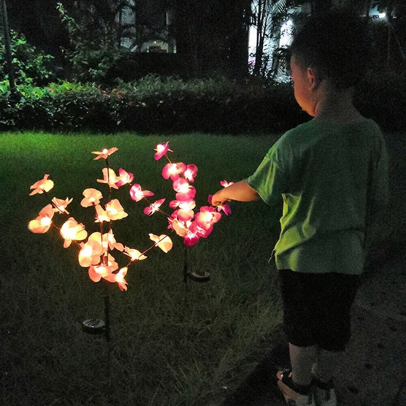 2 Pack Solar Orchid Flower Lights -40 Flowers - Outdoor Solar Outlet