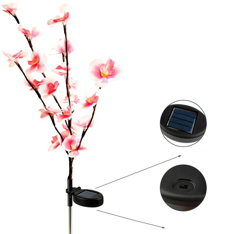 2 Pack Solar Orchid Flower Lights -40 Flowers - Outdoor Solar Outlet