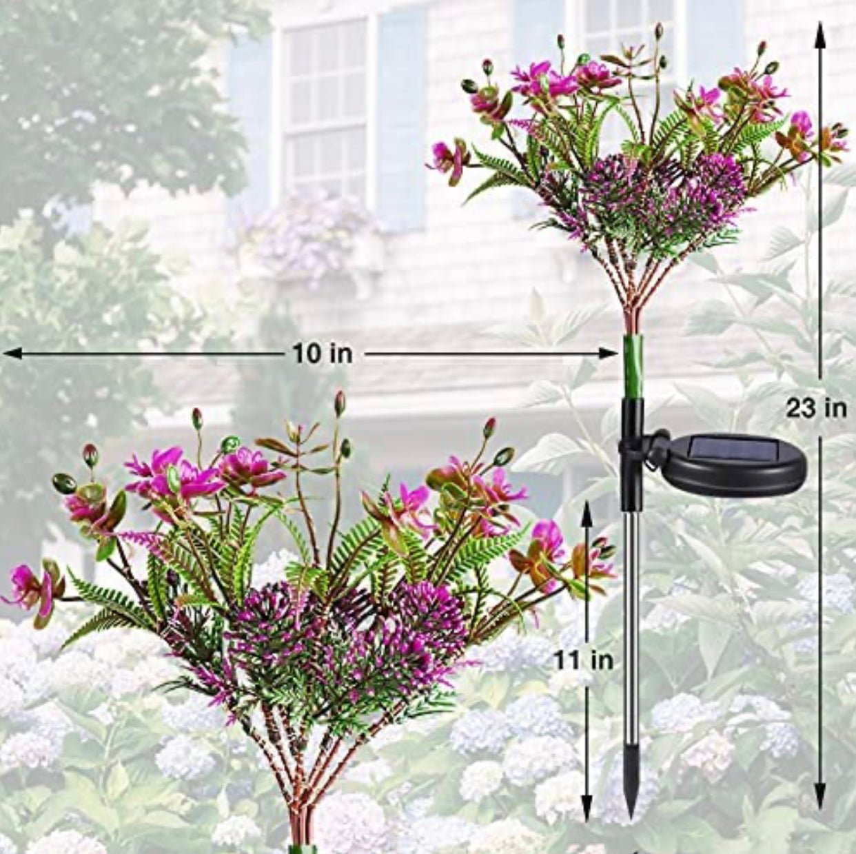 2 Pack Solar Powered Phalaenopsis Flowers Lights Design, Waterproof - Outdoor Solar Outlet