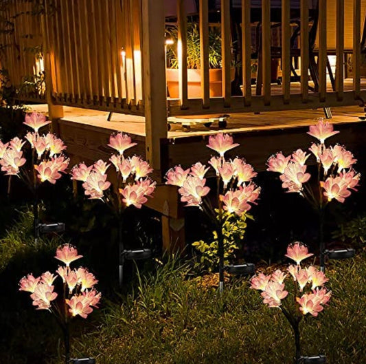 2 Pack Solar Steak Garden Lights Solar Powered Waterproof 2 Lighting Modes Twinkling and Steady Landscape - Outdoor Solar Outlet