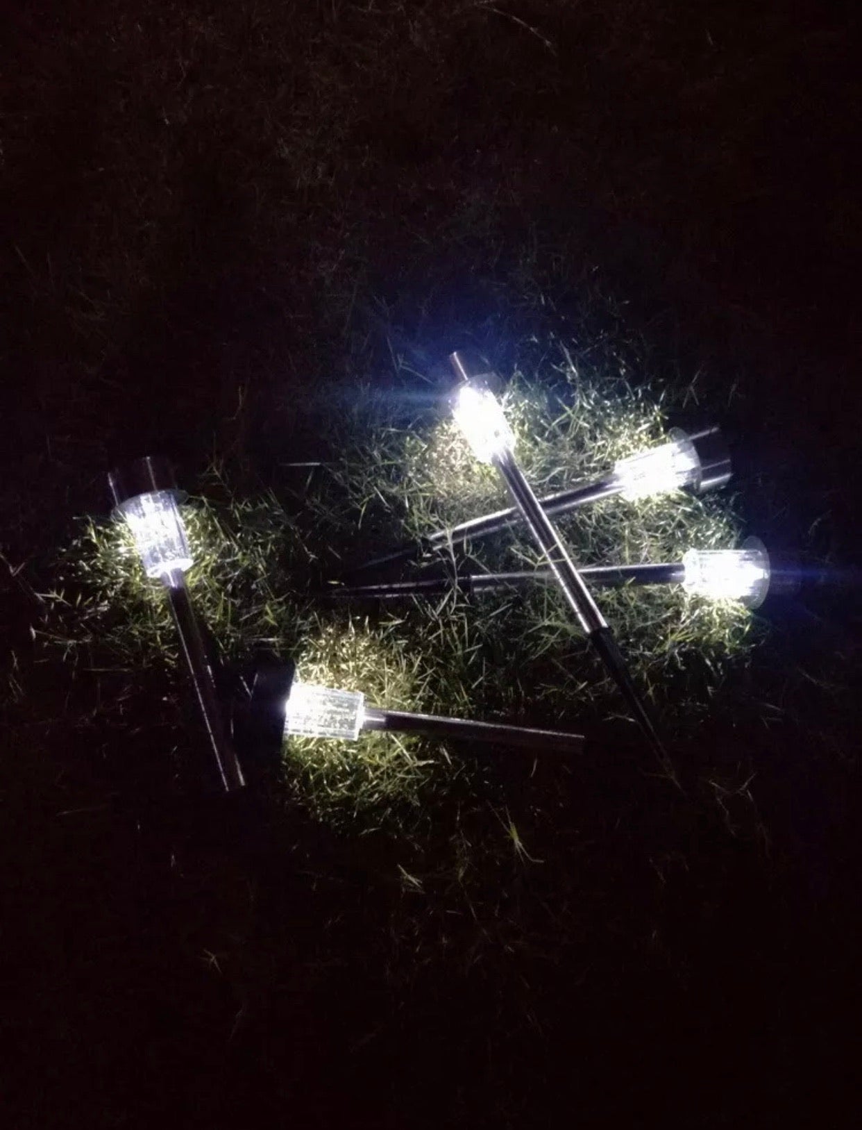 24 Pack Outdoor Stainless Steel Solar Power Lawn Garden Landscape Path LED Light - Outdoor Solar Outlet