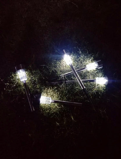 24 Pack Outdoor Stainless Steel Solar Power Lawn Garden Landscape Path LED Light - Outdoor Solar Outlet