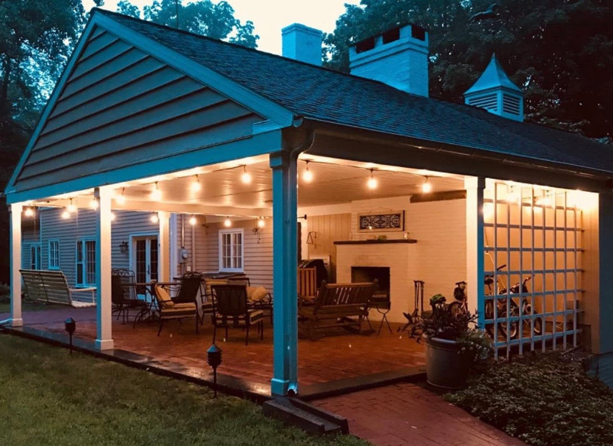 24Ft Plug-In LED Outdoor String Lights Waterproof- Hanging, Dimmable 2W Vintage Edison Bulbs - Outdoor Solar Outlet