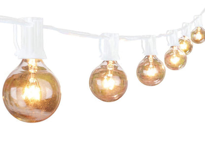 25 Ft Plug-In Outdoor String Light G40 Globe Patio Lights with 26 Edison Glass Bulbs Hanging Light - Outdoor Solar Outlet