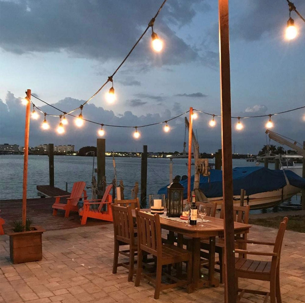 27F Solar Powered String Lights Waterproof LED Hanging Edison Bulb Lights with 12 Bulbs - Outdoor Solar Outlet