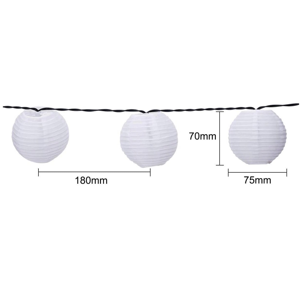 27Ft Solar Lamp Lantern Led Solar Garden Light Garland -10 Bulbs - Outdoor Solar Outlet