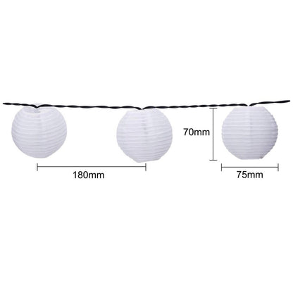 27Ft Solar Lamp Lantern Led Solar Garden Light Garland -10 Bulbs - Outdoor Solar Outlet