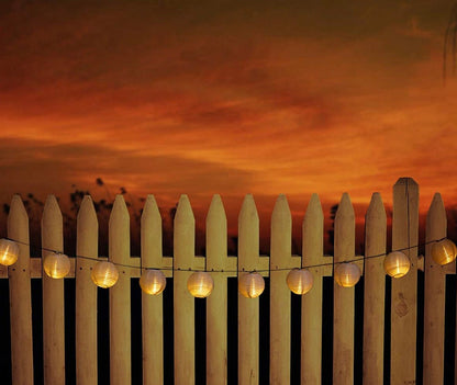 27Ft Solar Lamp Lantern Led Solar Garden Light Garland -10 Bulbs - Outdoor Solar Outlet