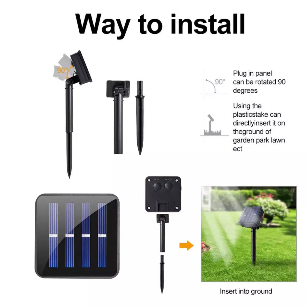 27Ft Solar Lamp Lantern Led Solar Garden Light Garland -10 Bulbs - Outdoor Solar Outlet