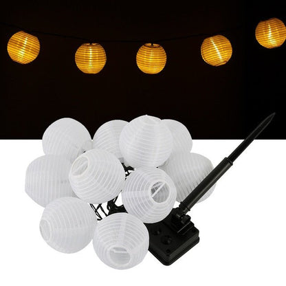 27Ft Solar Lamp Lantern Led Solar Garden Light Garland -10 Bulbs - Outdoor Solar Outlet