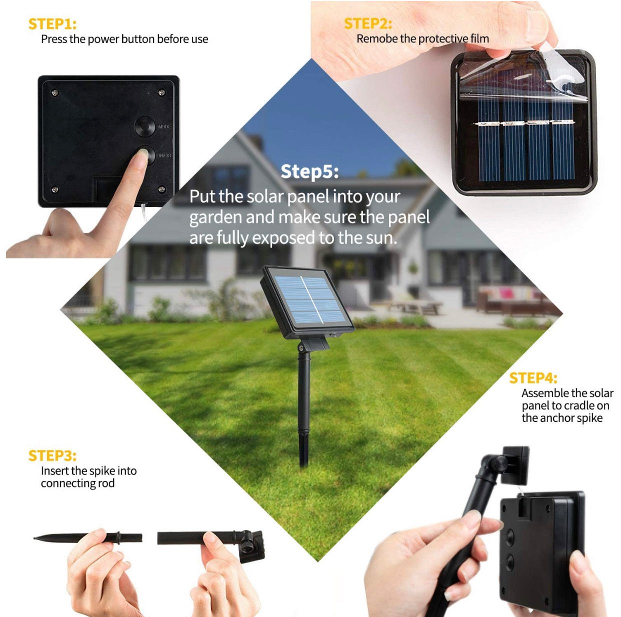 2PK Solar String Lights Outdoor Copper Wire, Waterproof Solar Fairy Lights with 8 Lighting Modes - Outdoor Solar Outlet