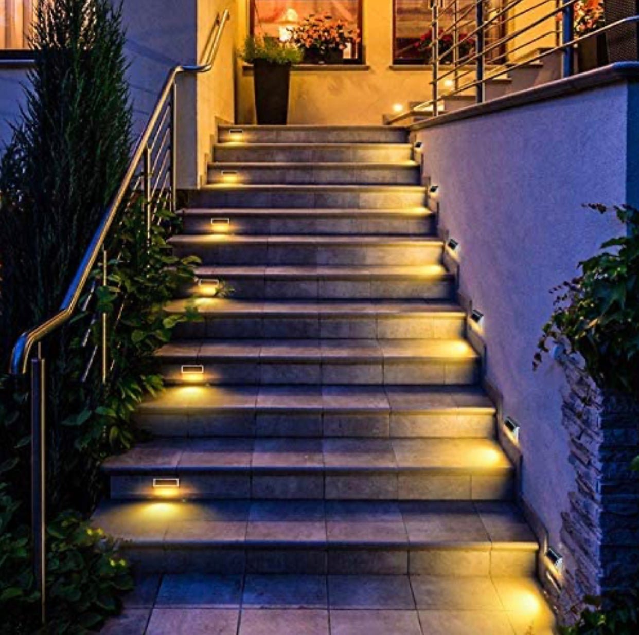 30 LED Solar Step Lights Outdoor【6 Pack】Stainless Steel Bright Solar Deck And Stairs Lights - Outdoor Solar Outlet