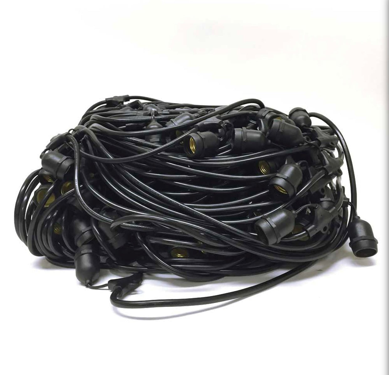 48Ft Pro Vintage Edition Plug-In Outdoor Heavy Quality 40W Commercial String Lights-15 Bulbs - Outdoor Solar Outlet