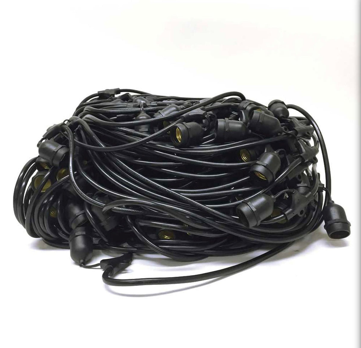 48Ft Pro Vintage Edition Plug-In Outdoor Heavy Quality 40W Commercial String Lights-15 Bulbs - Outdoor Solar Outlet