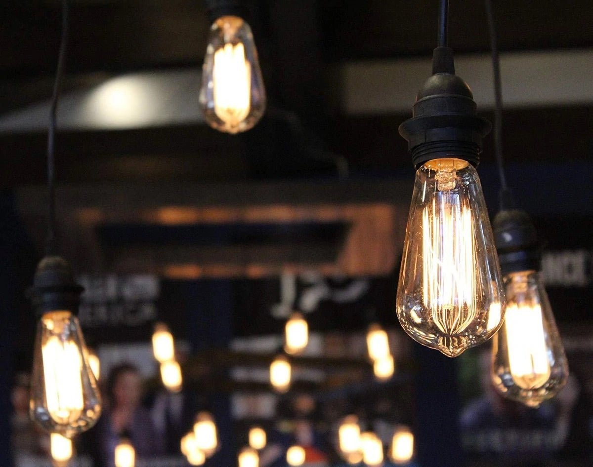 48Ft Pro Vintage Edition Plug-In Outdoor Heavy Quality 40W Commercial String Lights-15 Bulbs - Outdoor Solar Outlet