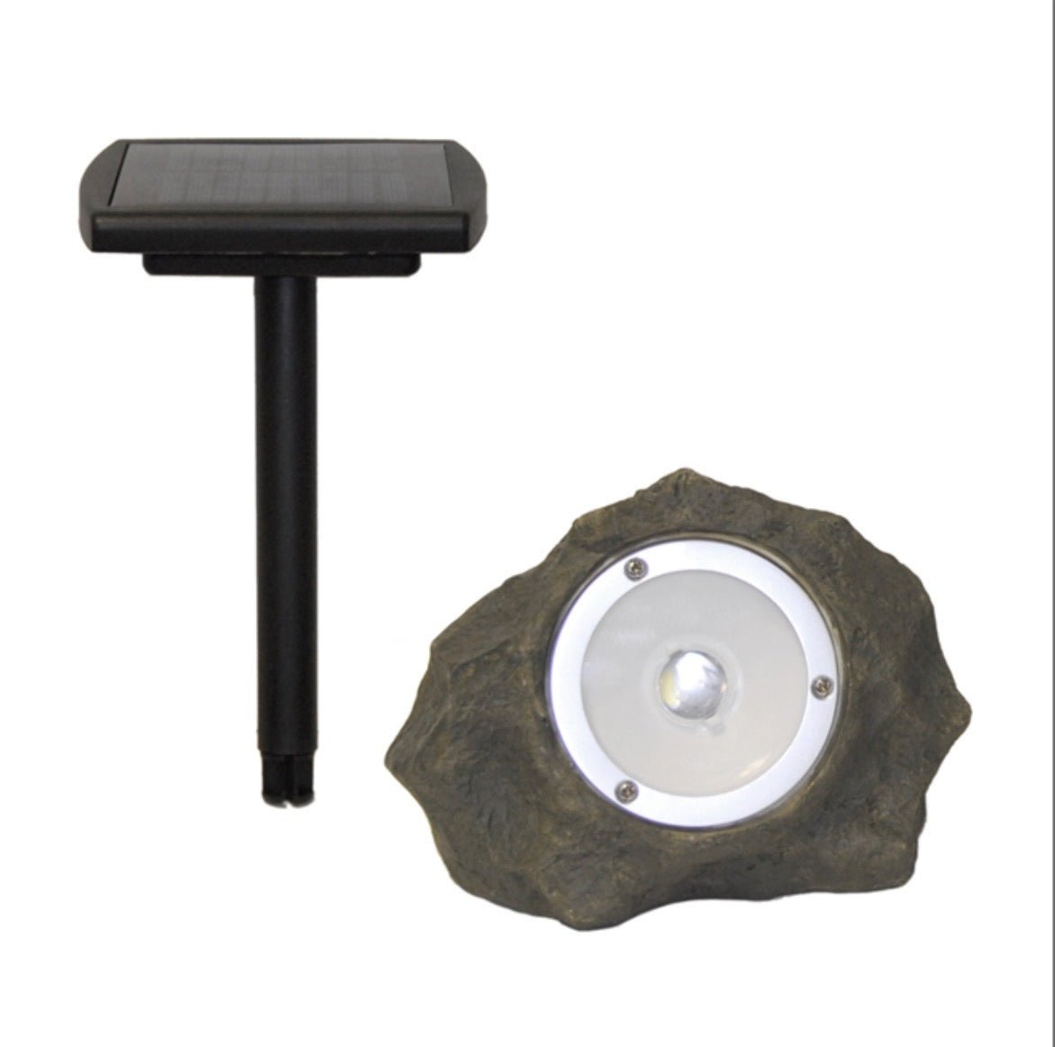4Pack Smith&Hawken Outdoor Solar Powered Rock Spotlight Walkway LED Garden Path - Outdoor Solar Outlet