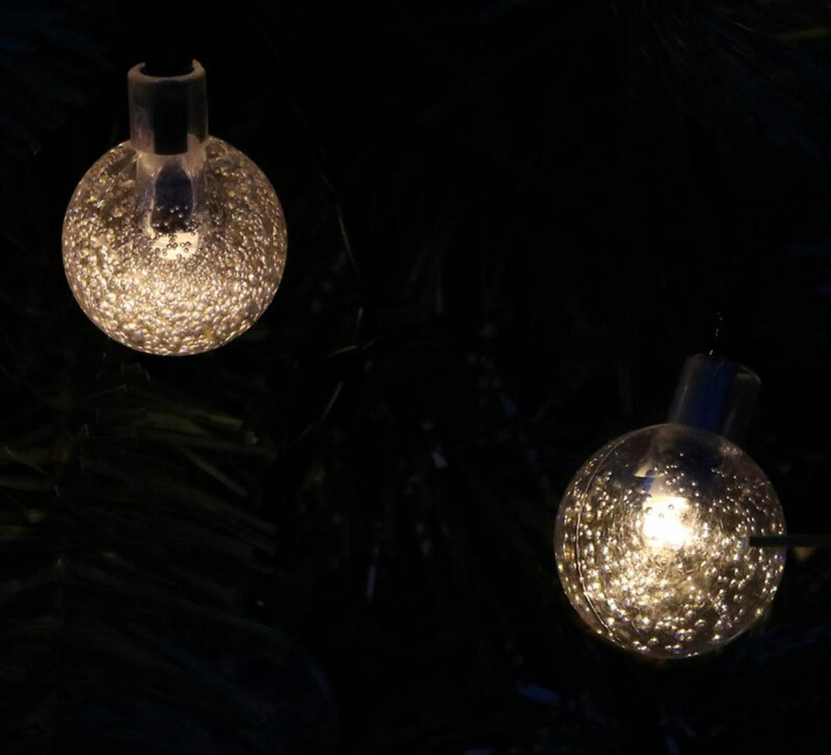 50 LED Solar Lamp Crystal Ball Globe Bulbs Waterproof -27Ft - Outdoor Solar Outlet
