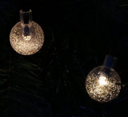 50 LED Solar Lamp Crystal Ball Globe Bulbs Waterproof -27Ft - Outdoor Solar Outlet