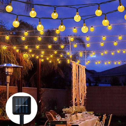 50 LED Solar Lamp Crystal Ball Globe Bulbs Waterproof -27Ft - Outdoor Solar Outlet