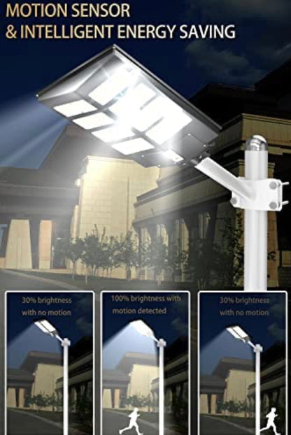 6800W Commercial Solar Street Lights Dusk to Dawn , Motion Sensor, 75000LM for Street with Remote Control - Outdoor Solar Outlet