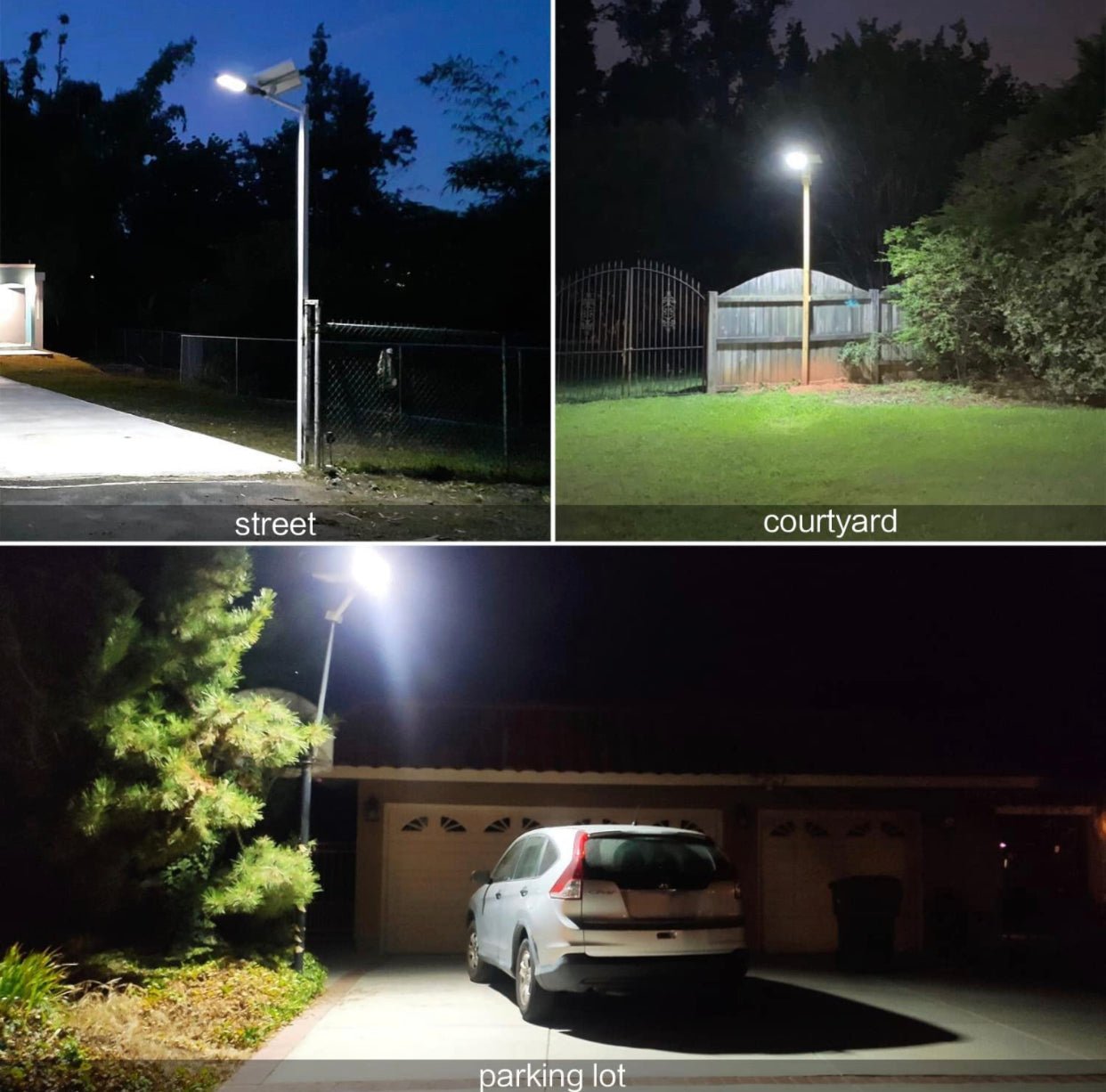 7200W Commercial Solar Street Light , 100000LM Parking Lot Light Dusk to Dawn With Remote - Outdoor Solar Outlet