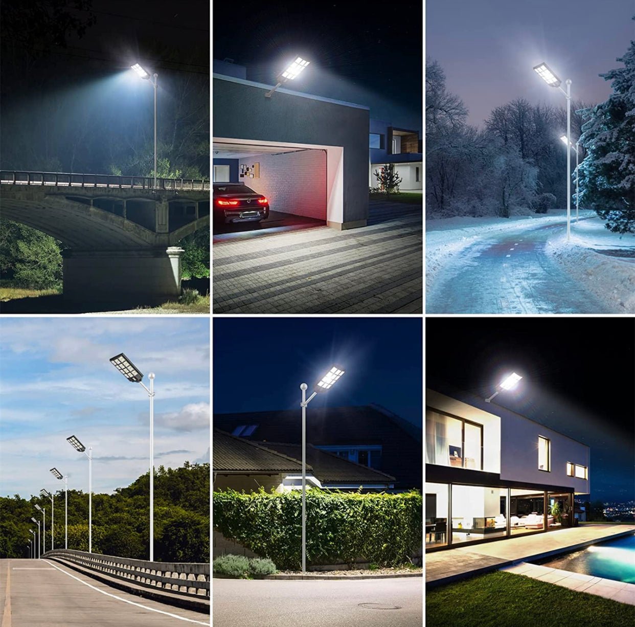 7200W Commercial Solar Street Light , 100000LM Parking Lot Light Dusk to Dawn With Remote - Outdoor Solar Outlet