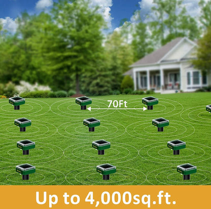 8 Pack Mole Repellent Solar Sonic Groundhog Repeller Gopher Deterrent Vole - Outdoor Solar Outlet