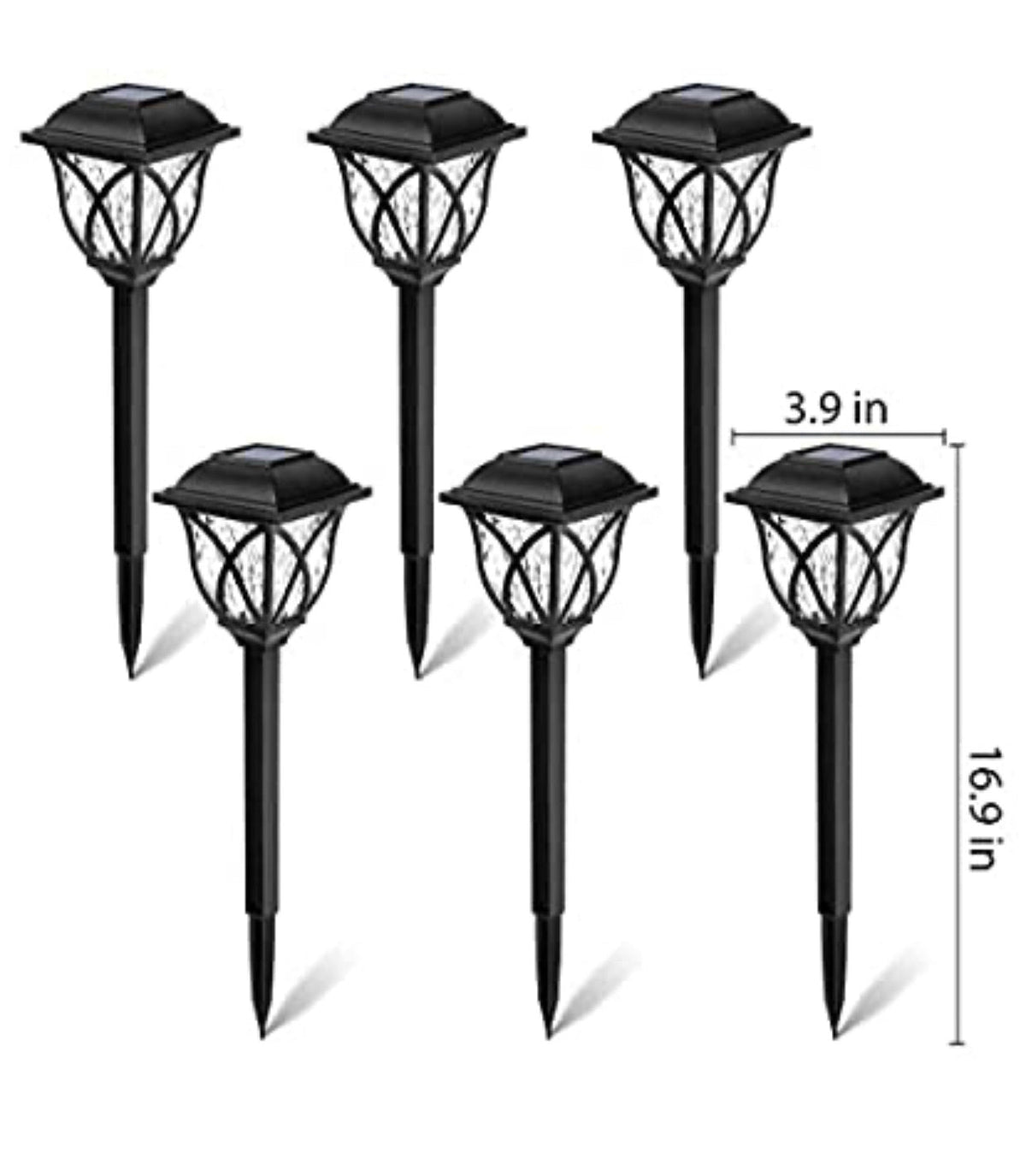 8 Pack Solar LED Lights,Large Rotating Outdoor Pathway Up To 10 Lumen - Outdoor Solar Outlet