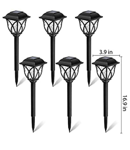 8 Pack Solar LED Lights,Large Rotating Outdoor Pathway Up To 10 Lumen - Outdoor Solar Outlet