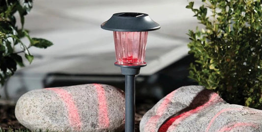 8 Pack Solar Pathway LED Lights Outdoor Color Changing -Stainless Steel - Outdoor Solar Outlet