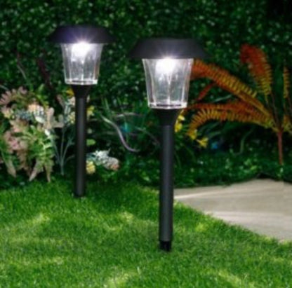 8 Pack Solar Pathway LED Lights Outdoor Color Changing -Stainless Steel - Outdoor Solar Outlet