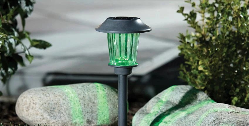 8 Pack Solar Pathway LED Lights Outdoor Color Changing -Stainless Steel - Outdoor Solar Outlet